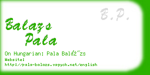 balazs pala business card